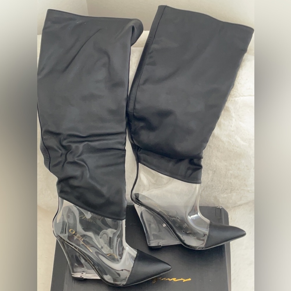 Olivia Ferguson Black PU/PVC Boots